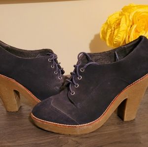 Sam Edelman Blue suede heeled Oxford